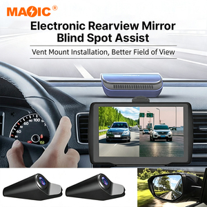 Écran HD 5 pouces 1080P Carplay avec caméras avant et arrière, vue inversée plein écran, capteur G 256G, caméra embarquée - Product Image 2