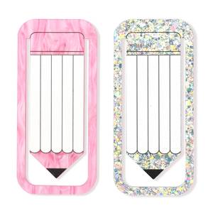 Eco-Friendly Acrylic UV Printed Pencil Bookmarks for Teacher's Day Gift Idea