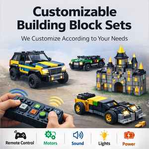 Customizable Building Block Sets Diy Customize Service Design Your <strong>Own</strong> Unique <strong>Model</strong> with Remote Control Motors Sound Lights - Product Image 2