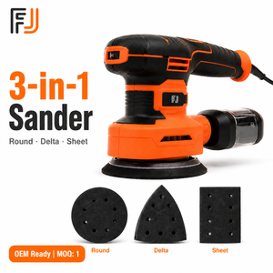 <span class=keywords><strong>Ponceuse</strong></span> électrique 300W à 7 vitesses variables 3-en-1, vente en gros, personnalisation et échantillons disponibles, directement de l'usine - Product Image 1