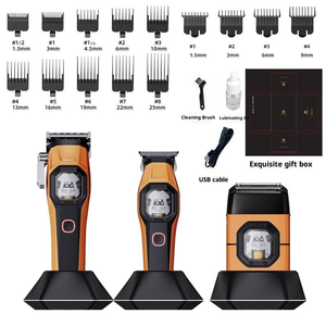 Afeitadora Eléctrica <span class=keywords><strong>Vector</strong></span> Motor, Recortadora de Pelo, Juego de Recortadores con Dos Cabezales Flotantes Recíprocos, Cuchilla DLC de 13000 RPM, USB para el Cuerpo - Product Image 3