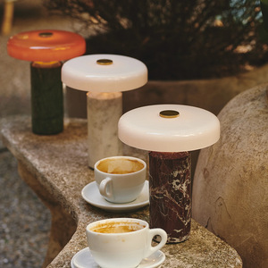 Lámpara de Mesa Inalámbrica Recargable con Base de Mármol, Decoración para el Hogar, Luz de Escritorio Táctil con Regulación de Intensidad, para Restaurante, Hotel, Dormitorio - Product Image 3
