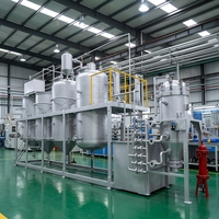 Nouvelle machine professionnelle de raffinage d'huile de palme, équipement de purification d'huile brute de palmiste, technologie de raffinage physique/chaîne chimique