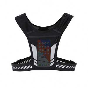 Adjustable Waistband Women Men Reflective Vest Running <b>Phone</b> <b>Holder</b> Vest for Camping - Product Image 4