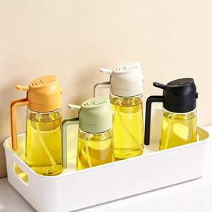 Kaymaz Tabanlı Isıya Dayanıklı Cam Yağ Dağıtıcısı 450ml 600ml Sprey ve Dökme Çift Amaçlı Ev Eşyası - Product Image 6