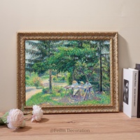 Tableaux muraux vintage Paysages européens Fleurs Décoration de mariage encadrée en bois Toile Décoration intérieure