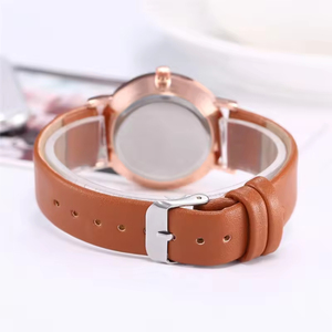 Montre Femme Ultra-Fine en Acrylique Style Transfrontalier, Boîtier Métallique à Quartz, Aiguilles Simples, Non Étanche, 38mm - Product Image 2