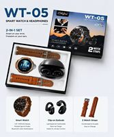 Nuevo Reloj Inteligente WT-05 Redondo con Llamadas, Alertas de Mensajes, Podómetro, Monitor de Ritmo Cardíaco, Pantalla TFT y Auriculares