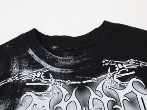 FIRST ROW Nuova Moda Prodotto di Alta Qualità T-shirt Retrò con Diamanti per Uomo Abbigliamento all'Ingrosso - Product Image 3