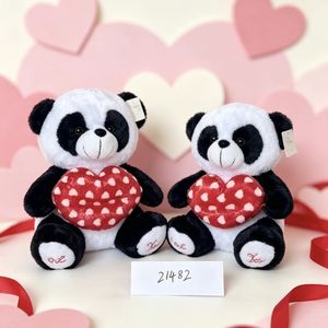 ตุ๊กตาหมีแพนด้านั่งน่ารัก ผ้าฝ้ายซักได้และขนยาว ได้รับการรับรองมาตรฐาน OEKO-TEX ของขวัญวันวาเลนไทน์ - Product Image 3