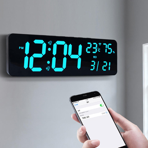 Nuovi Arrivi: <span class=keywords><strong>Orologio</strong></span> da <span class=keywords><strong>Parete</strong></span> <span class=keywords><strong>Digitale</strong></span> LED 3D Silenzioso da 14 Pollici con Telecomando, Design Moderno per Grandi Soggiorni - Product Image 6