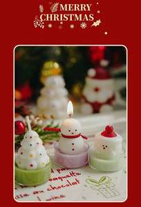 Nouvel arrivage de mini bougies chauffe-plat de Noël parfumées bougies décoratives de table avec emballage individuel - Product Image 5