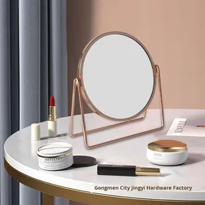 Qianqiu 7-inch Máy tính để bàn đơn giản hai mặt Magnifying Gương trang điểm bán buôn Tabletop <span class=keywords><strong>Dressing</strong></span> gương - Product Image 1