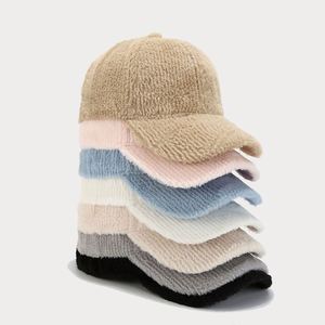 Gorra de Béisbol de Felpa de Color Sólido, Nueva Tendencia Otoño 2024, para Mujer y Hombre, Cálida para Invierno - Product Image 1