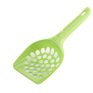 Accessoires de nettoyage pour animaux de compagnie aux couleurs bonbon, pelle à litière pour chat légère et portable avec design creux. - Product Image 1