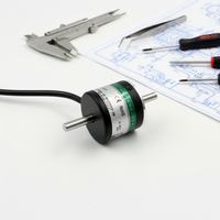 Encodeur rotatif à double arbre de 6 mm, encodeur à roue de mesure 360 PPR, encodeur rotatif incrémental à double arbre 5-24 VDC