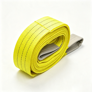 Sangle plate 3T anti-abrasion résistante aux UV, longueur 10m, en polyester, pour levage et remorquage de marchandises - Product Image 4