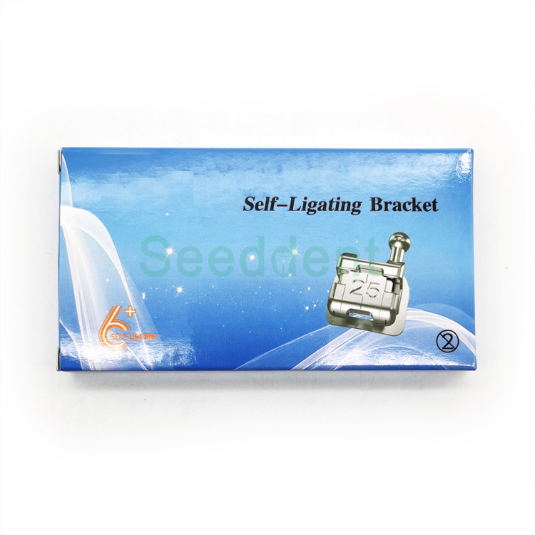 Orthodontic Bondable Mesh Base Metal Self-Ligating Bracket with Buccal Tube / Dental Orthodontic Self-ligating Bracket