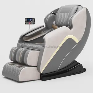 2024 luxury leather 3d electric Heated full body 4d sl track zero gravity Space capsule Grey pink massage chair