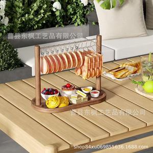 Grille de barbecue en bois avec plateau pour bacon et sauces, idéale pour les fêtes à domicile et le jambon espagnol - Product Image 1