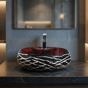 Lavabo de table en céramique de porcelaine bleue au design moderne, écologique, pour hôpitaux et centres commerciaux, avec garantie à vie, provenant d'Inde - Product Image 4