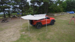 Nhiệm vụ nặng nề 2m 2.5m 4x4 4WD <span class=keywords><strong>SUV</strong></span> Xe Tải xe trailer cắm trại 270 độ mái hiên miễn phí đứng nhôm bên 270 độ nhôm - Product Image 2