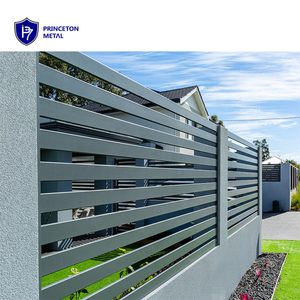 Thanh lịch ngoài trời nhôm ngang slat hàng rào riêng tư & trellis với 3D mô hình chất lượng ngoài trời cổng - Product Image 5