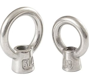 Écrous à œil de levage marins en acier inoxydable (<span class=keywords><strong>INOX</strong></span>) 18-8 SS SUS 304 316 316L A2-70 A2-80 <span class=keywords><strong>A4</strong></span>-70 <span class=keywords><strong>A4</strong></span>-80, polis et lisses - Product Image 3