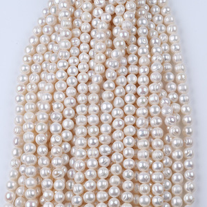 Chaîne de perles d'eau douce naturelles 2-3-4-5-5-6-7-8-9-10-11-12-13mm Perles percées en fil blanc Perles de coquille lâches Forme de pomme de terre - Product Image 1