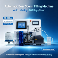 Machine de remplissage automatique de sperme de sanglier de haute qualité et de grande précision avec étiquetage automatique pour laboratoire et ferme RS-QS400-800