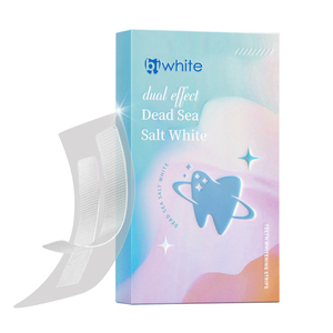Label privé 14 paires de bandes de blanchiment des dents sans peroxyde blanc brillant 7 traitements sel de la mer morte blanchiment des dents personnalisable - Product Image 1