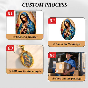 Caja <span class=keywords><strong>de</strong></span> Pintura para Tarjetas GIVELUCK Mira con Incrustaciones <span class=keywords><strong>de</strong></span> Diamantes Ovalados en Cobre Blanco y Latón, Estilo Cristiano, Dorado Tang y Blanco - Product Image 3