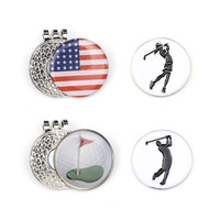 Marqueur de balle de golf en émail avec clip magnétique pour casquette, marqueur de position en émail pour visière de casquette de golf, accessoire de golf, cadeau