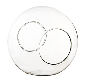 Individuelles durchsichtiges rundes Glaskugelnase-Becken Pflanzgarten <span class=keywords><strong>Terrarium</strong></span> mit zwei Seitenöffnung DIY Lüftungsplanner Weihkerzenhalter - Product Image 5