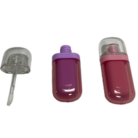Vente chaude 3ml ovale brillant à lèvres Tube métallique en plastique cosmétique emballage conteneur estampage à chaud pour rouge à lèvres enduit par pulvérisation lèvre