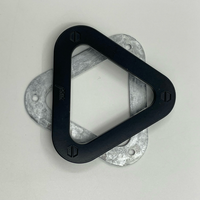 Œillet triangulaire personnalisé en plastique et métal écologique avec base de fixation pour la décoration de sacs et sacs à main, vente en gros