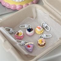 Porte-clés en plastique en forme de gâteau 3D mignon et exquis, épinglette amusante pour Instagram, ensemble d'accessoires pour sac à dos