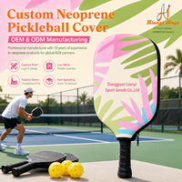 Funda acolchada para pala de pickleball con estampado completo, etiqueta con logo y color personalizado para programas de regalos para jugadores, fabricación personalizada.