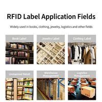 Étiquette RFID Wet Inlay 860/960 MHz, étanche, résistante à l'huile, durable, adhésif acrylique, réutilisable, en rouleau, pour l'électronique grand public, 1-10 m