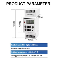 Temporizador Digital LCD Mini con Función de Programación Semanal, Interruptores de Tiempo para la Industria Eléctrica