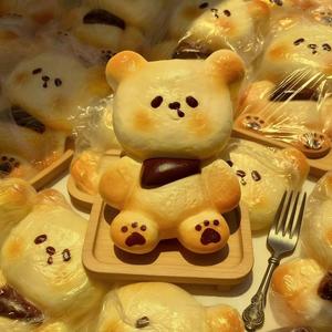 ขนมปังจำลอง PU แบบคืนตัวช้า & ขนมปังหมีบีบเล่นได้ นุ่มมาก ของเล่นคลายเครียด - Product Image 1