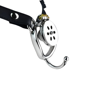 Venta al por mayor, jaula de castidad invertida con bola de Metal sólido portátil para hombres, bloqueo negativo para pene, dispositivo Sissy para adultos, Juguetes sexuales para <span class=keywords><strong>parejas</strong></span> - Product Image 6