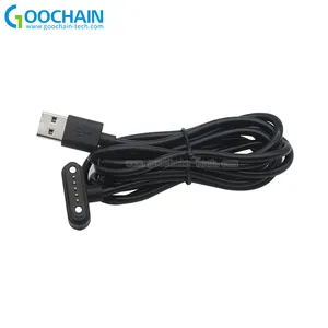 אישית usb 2.0 זכר פוגו פין כוח מטען כבל מגנטי מחבר עבור שעון חכם