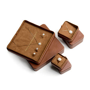 Hot Sale Wholesale PU Leather Rectangle Luxury Jewelry Box for Necklace Pendant Storage Wedding Gift Packaging - Product Image 4