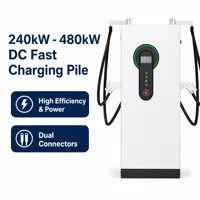 Estación de Carga Rápida para Vehículos Eléctricos de Corriente Continua GB/T de 240kW 320kW 360kW 400kW 480kW con Doble Conector, Montaje en Suelo IP54 para Camiones de Uso Pesado y Comercial