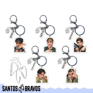 Llavero de Santos Bravos con capa gruesa de acrílico, colgante con foto HD de DREW, GABI, KENNETH, ALEJANDRO, cordón para fans, regalo. - Product Image 1