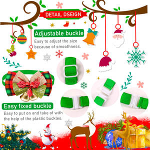 2025 Weihnachts katze Hunde halsband mit Glocke Weihnachts schmuck Schöne verstellbare kleine Hunde halsband Zubehör Weihnachts geschenk - Product Image 4
