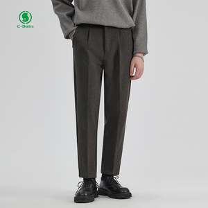Pantaloni di lana da <span class=keywords><strong>uomo</strong></span> autunno e inverno pantaloni Casual alla moda pantaloni lunghi per il servizio OEM della gioventù disponibili - Product Image 1