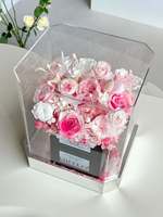 Boîte cadeau de fleurs éternelles faites à la main, rose fraîche conservée, cadeaux pour la fête des mères, la Saint-Valentin, les mariages