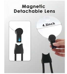 Tùy chỉnh 3x & 10x kỹ thuật số LED kính lúp tay-miễn phí cổ đeo kính lúp quang học làm bằng nhựa Acrylic - Product Image 4